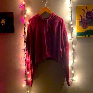 Divided Cropped Hoodie